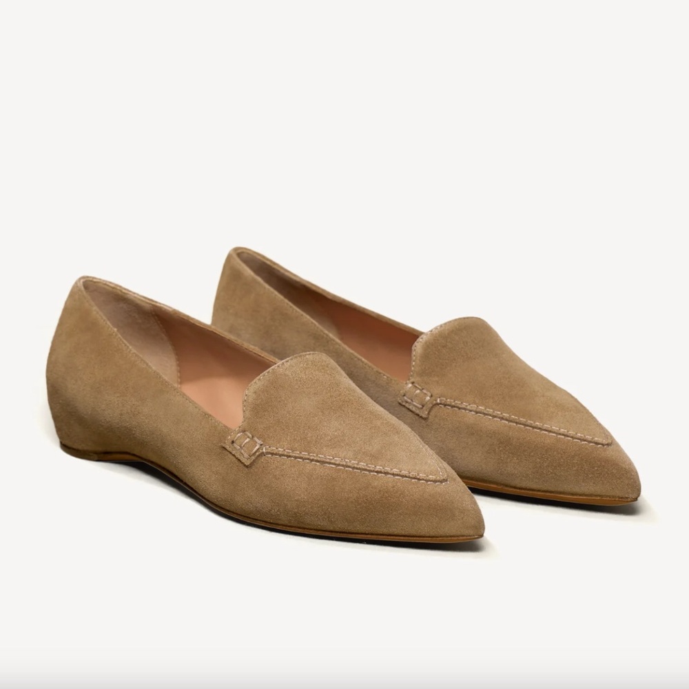 M.Gemi The Gia Suede Leather Pointed Toe Loafer (with original box)